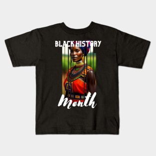 Black history month cute graphic design artwork Kids T-Shirt